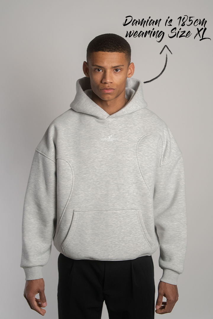 GRAY HEART HOODIE
