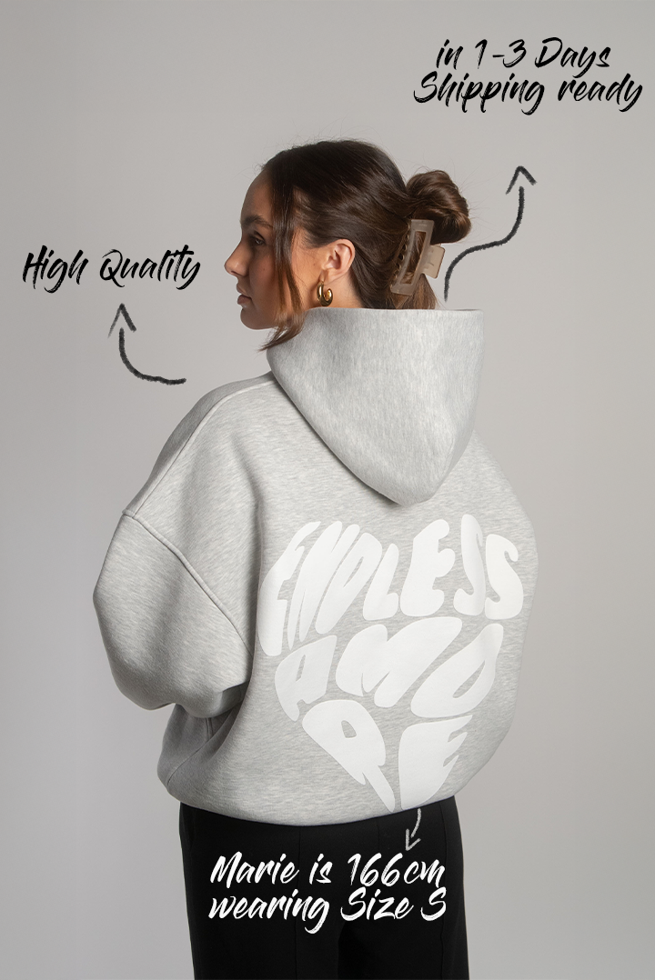 GRAY HEART HOODIE