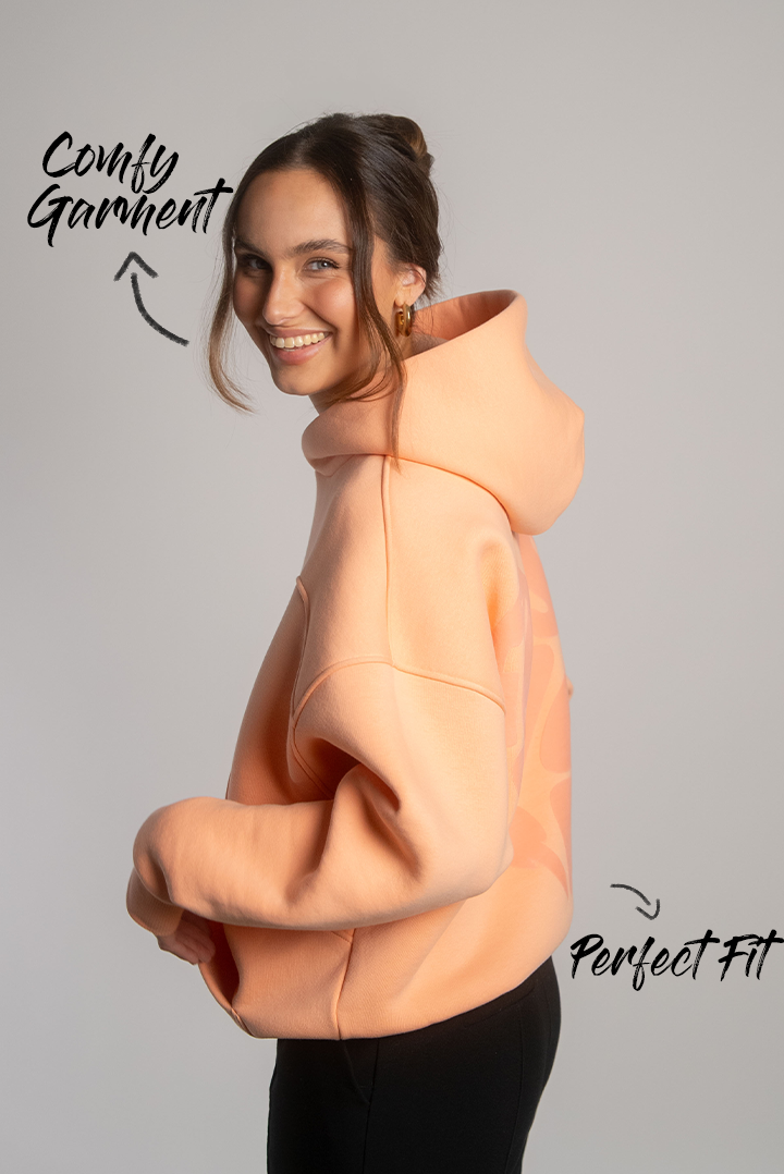 PEACH HEART HOODIE