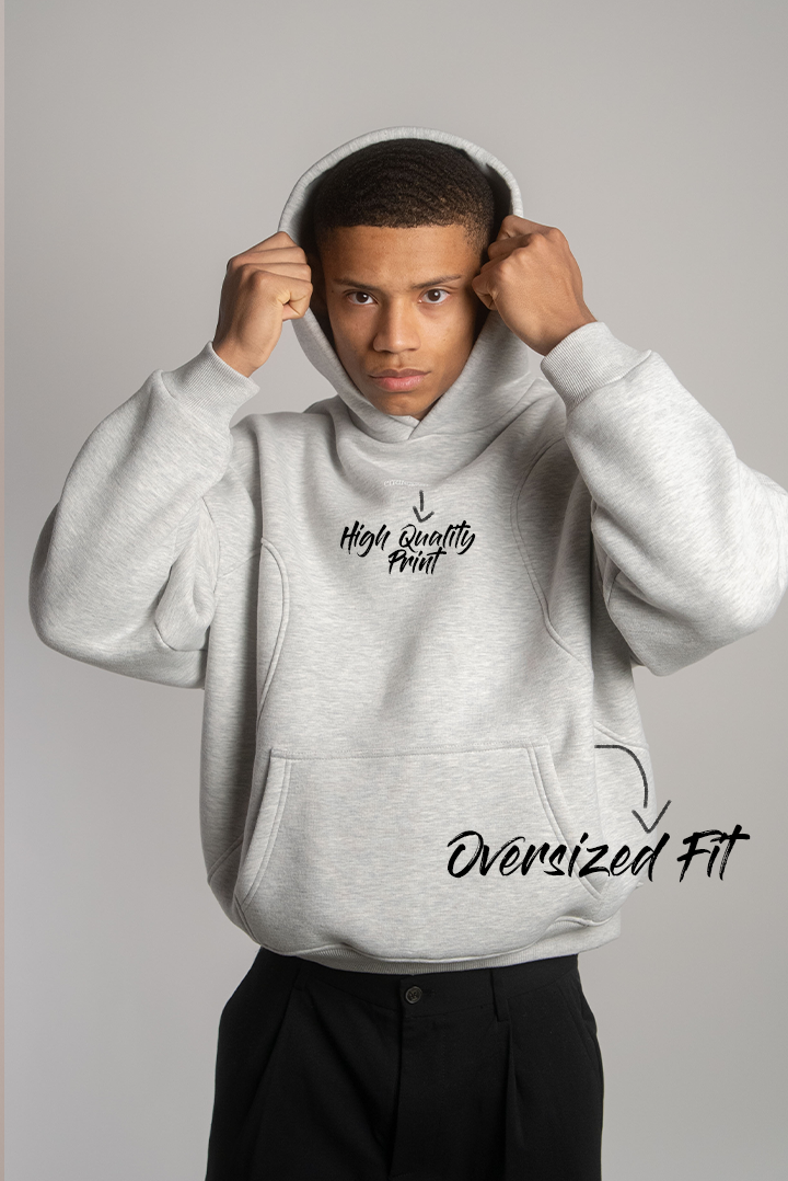 GRAY HEART HOODIE