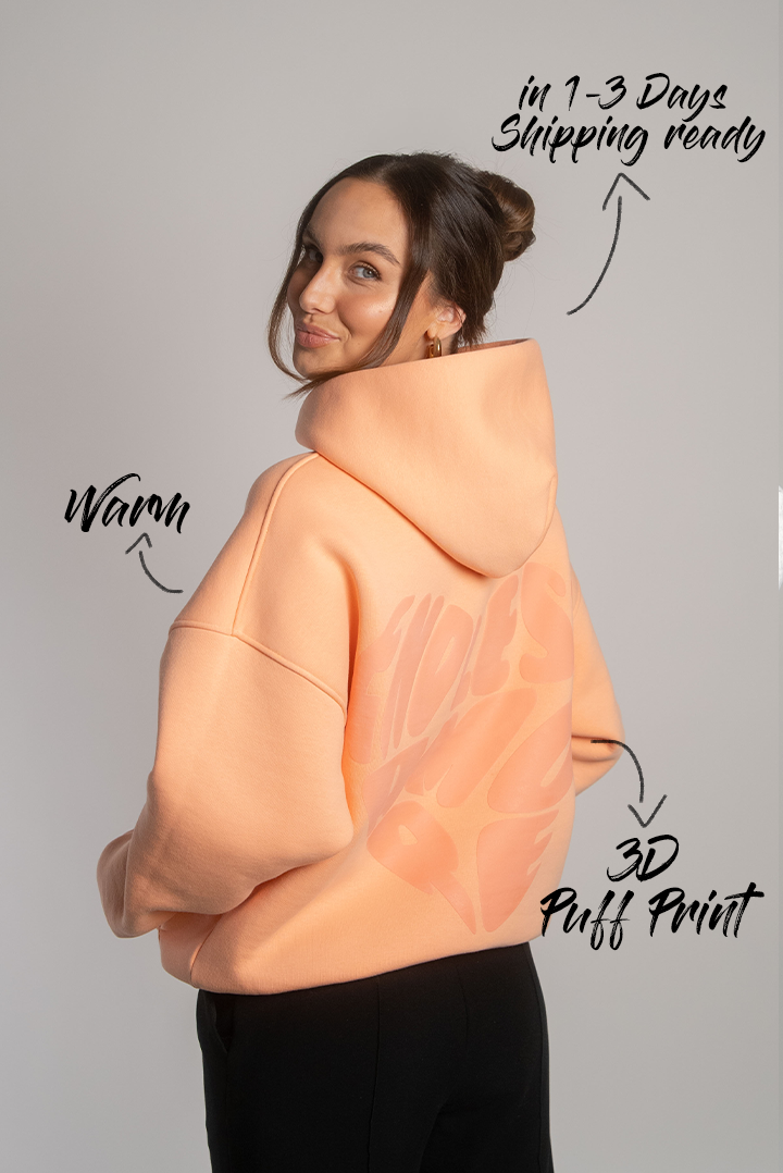 PEACH HEART HOODIE