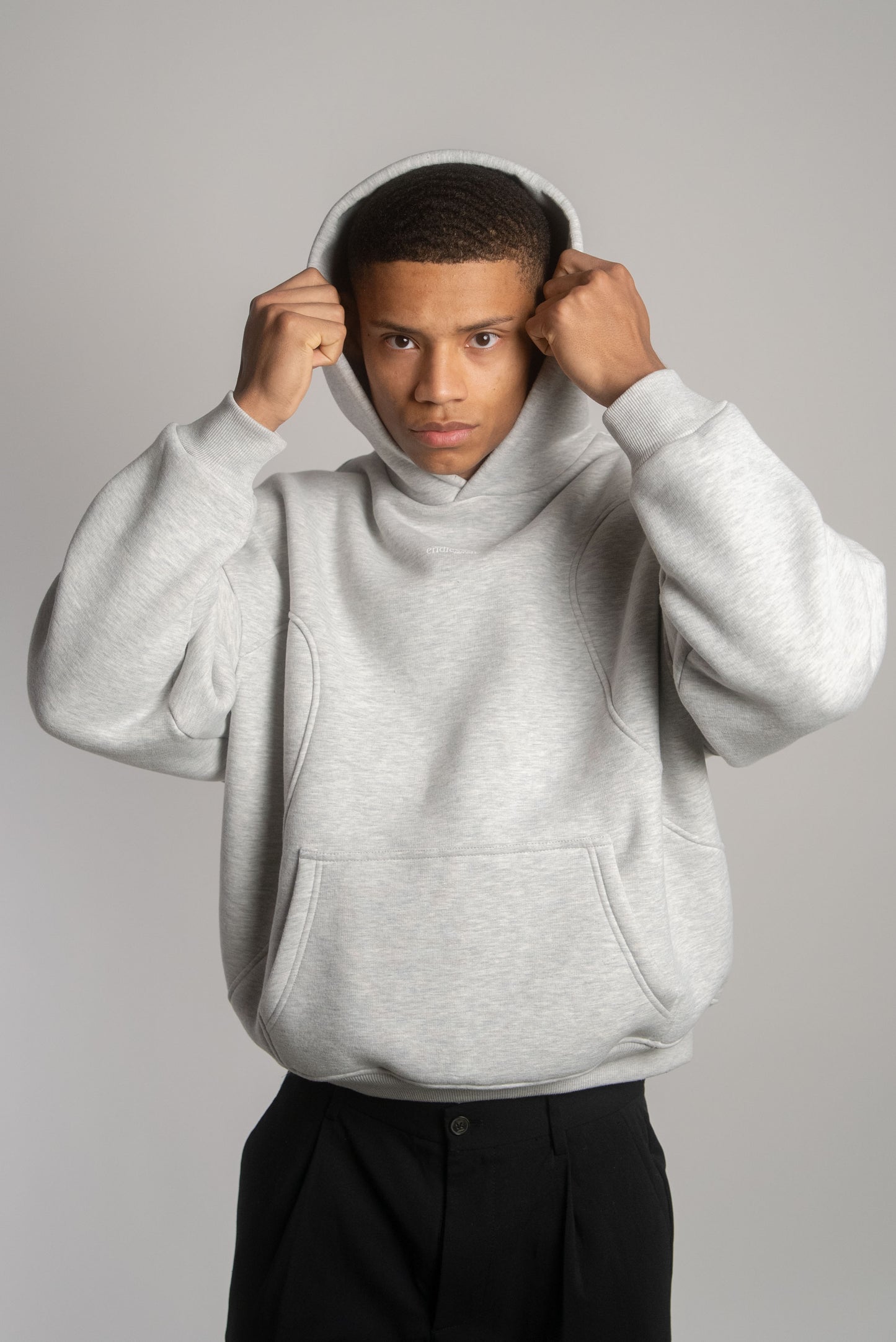 GRAY HEART HOODIE
