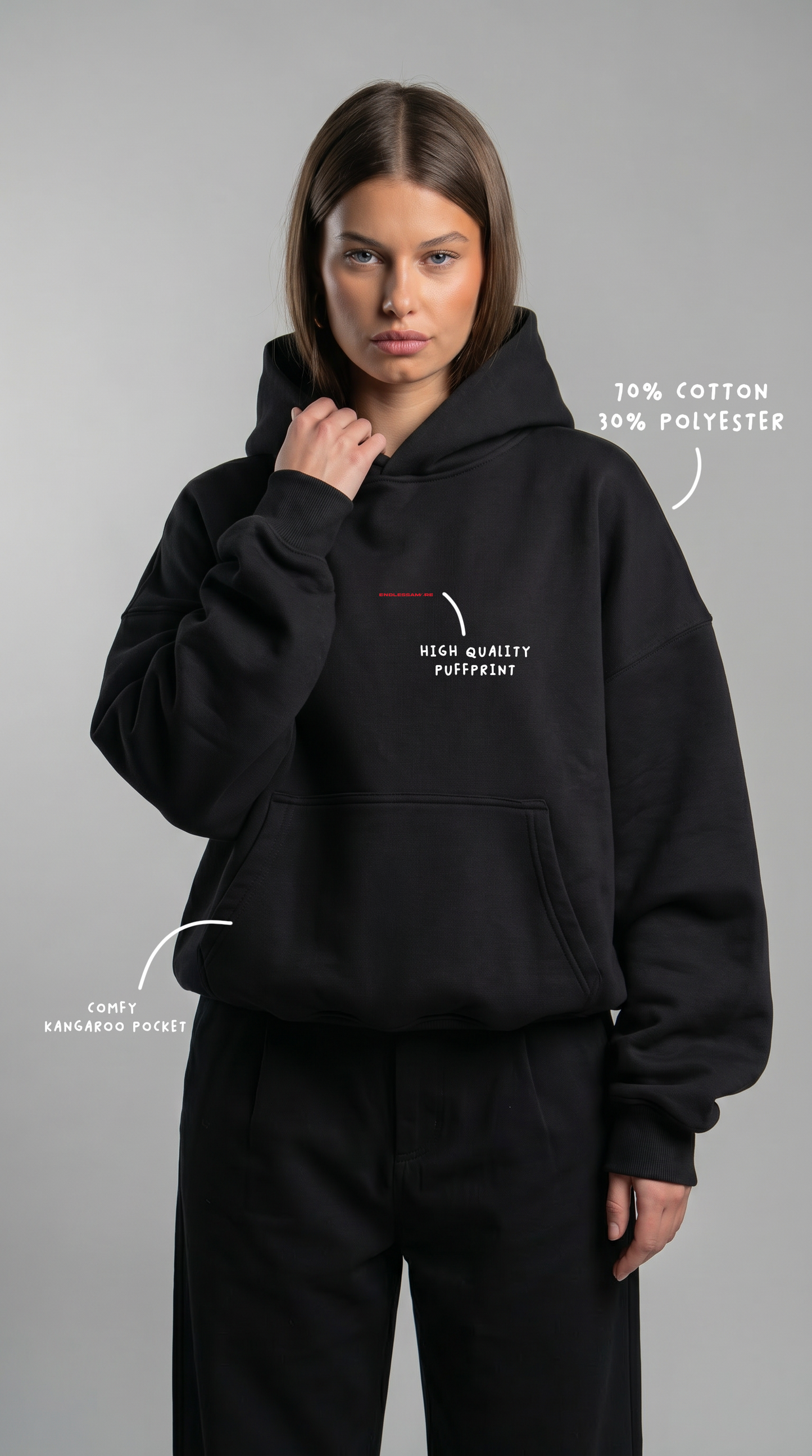ESSENTIALS HOODIE BLACK