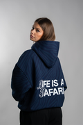 ZEBRA HOODIE DARK BLUE