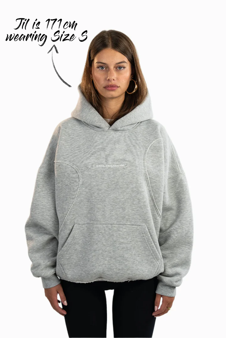 GRAY HEART HOODIE