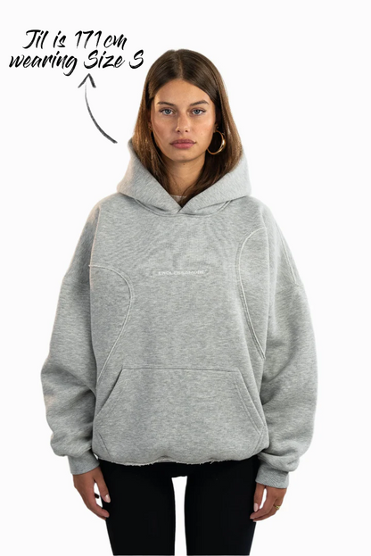 GRAY HEART HOODIE