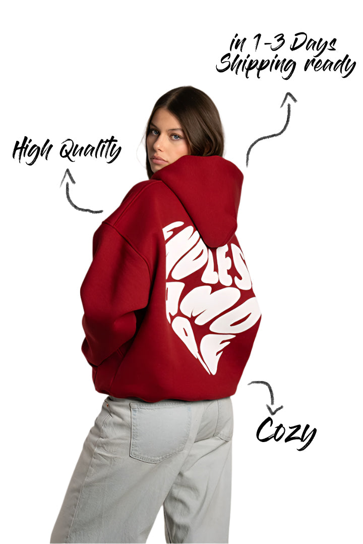 Bordeaux Heart Hoodie