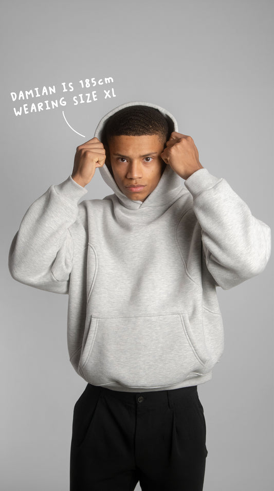 GRAY HEART HOODIE