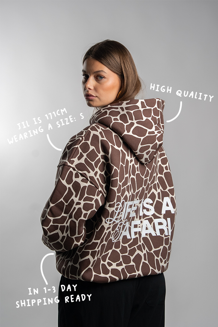 GIRAFFE HOODIE BROWN