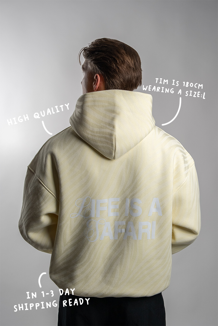 ZEBRA HOODIE BUTTER YELLOW