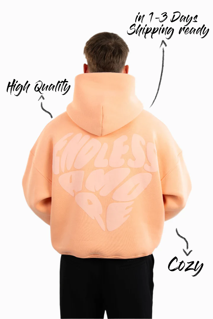 PEACH HEART HOODIE