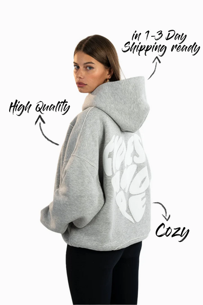 GRAY HEART HOODIE