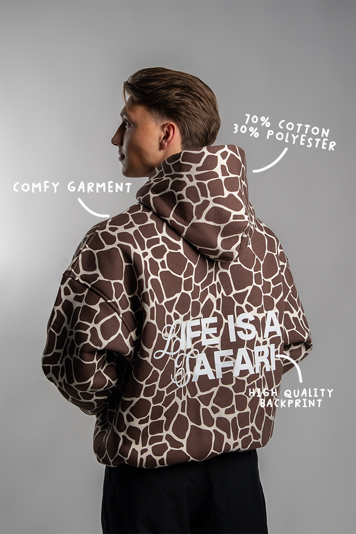 GIRAFFE HOODIE BROWN