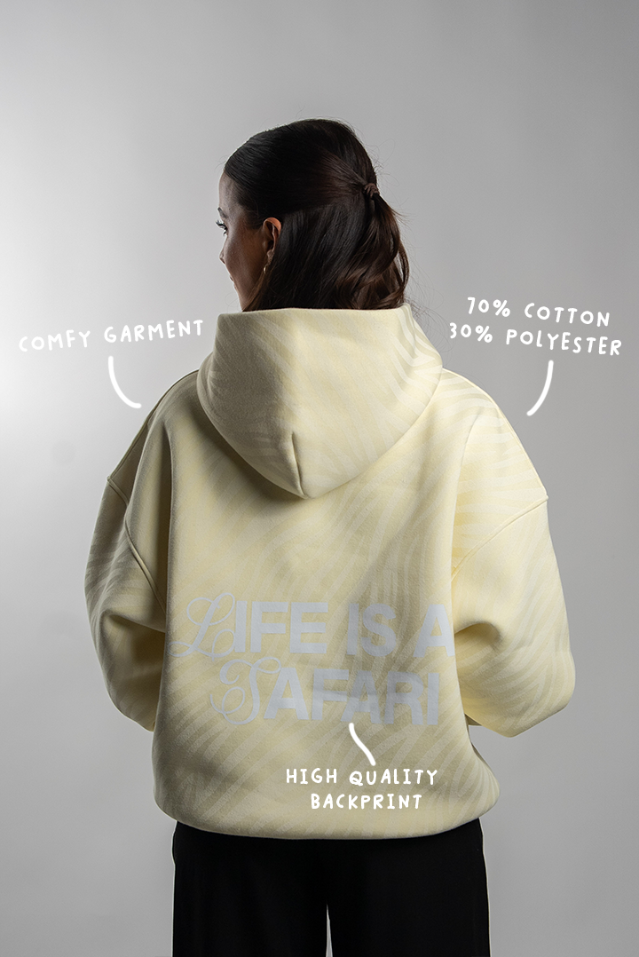 ZEBRA HOODIE BUTTER YELLOW