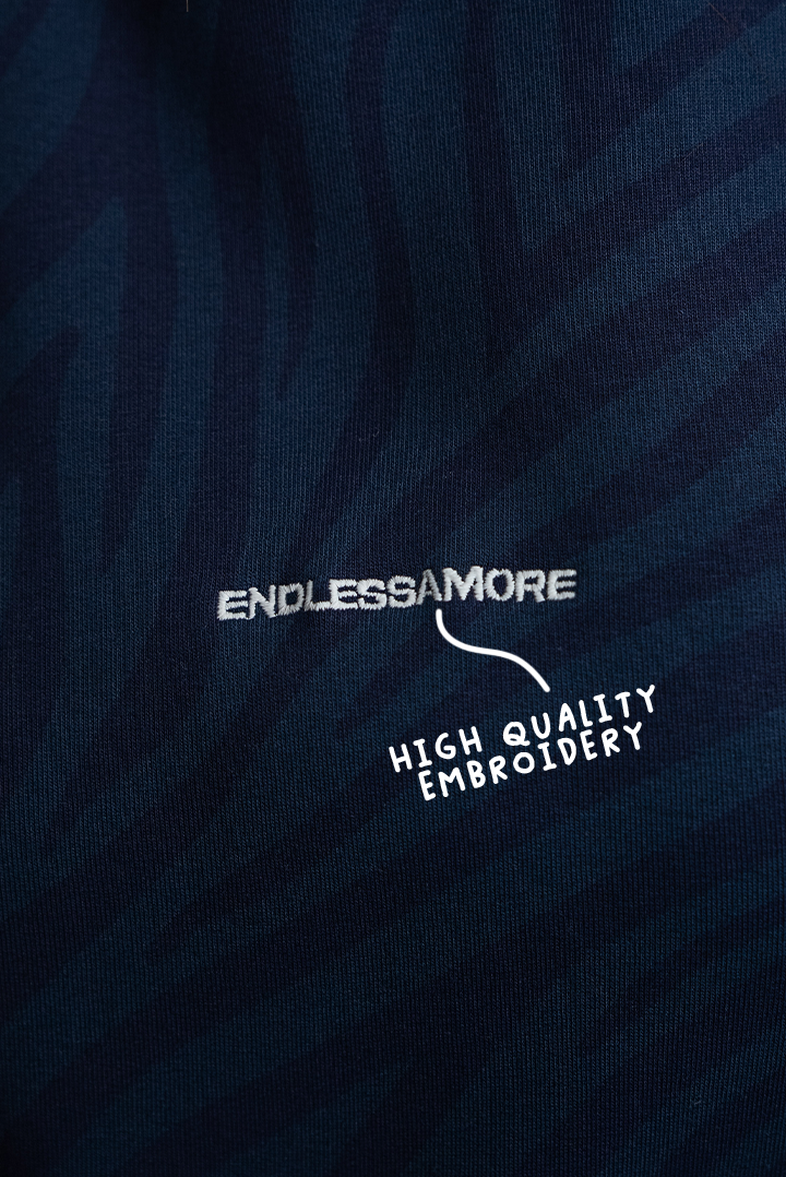 ZEBRA HOODIE DARK BLUE