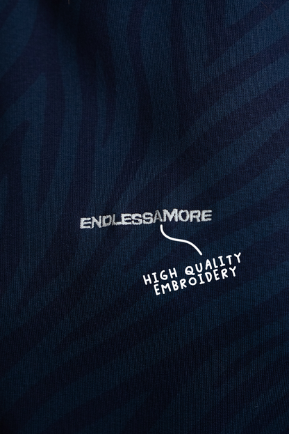 ZEBRA HOODIE DARK BLUE