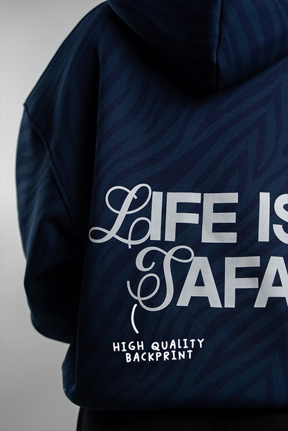 ZEBRA HOODIE DARK BLUE