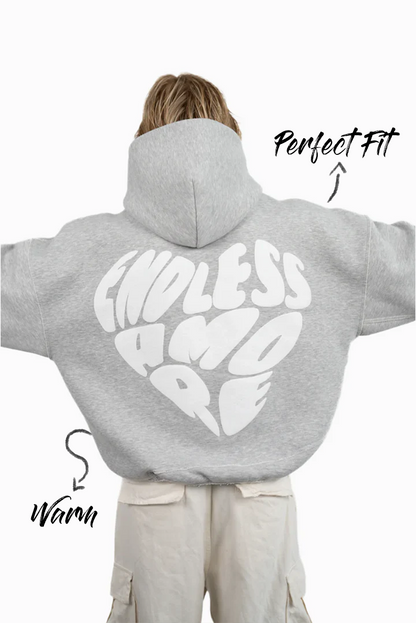 GRAY HEART HOODIE