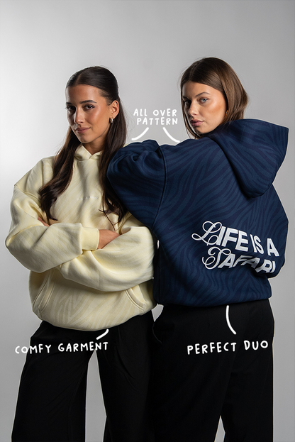 ZEBRA HOODIE DARK BLUE