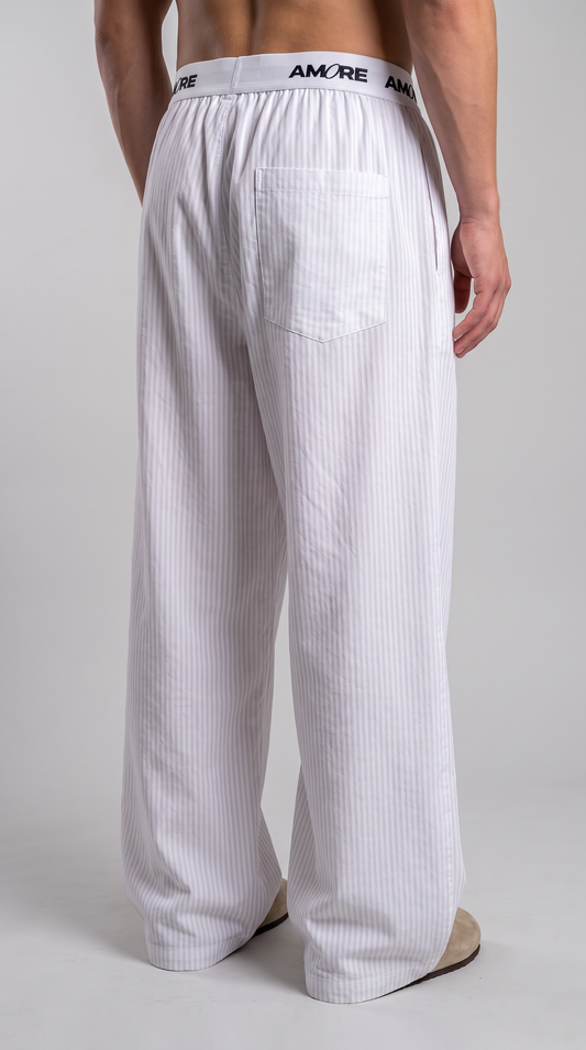 STRIPED PANTS CREME