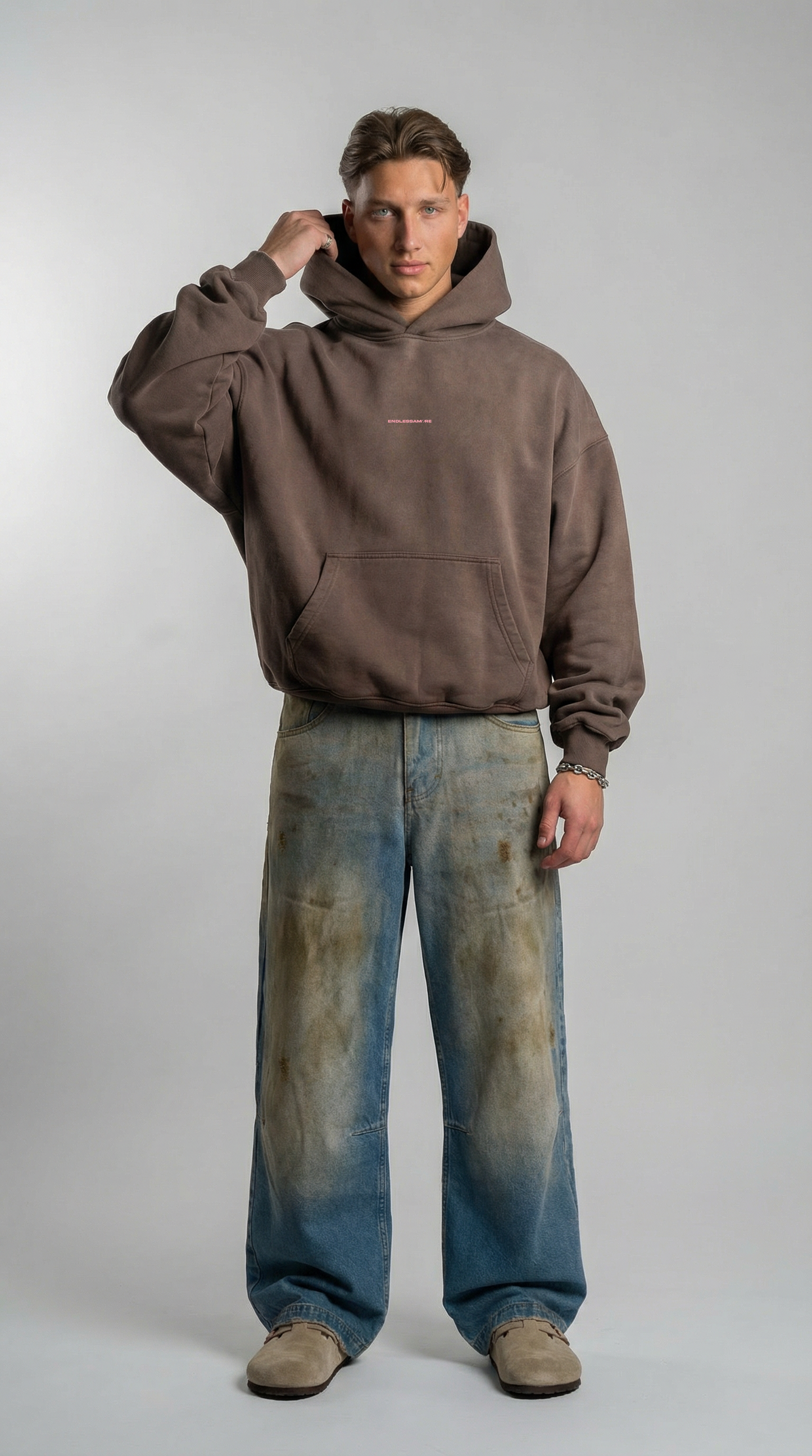 ESSENTIALS HOODIE BROWN