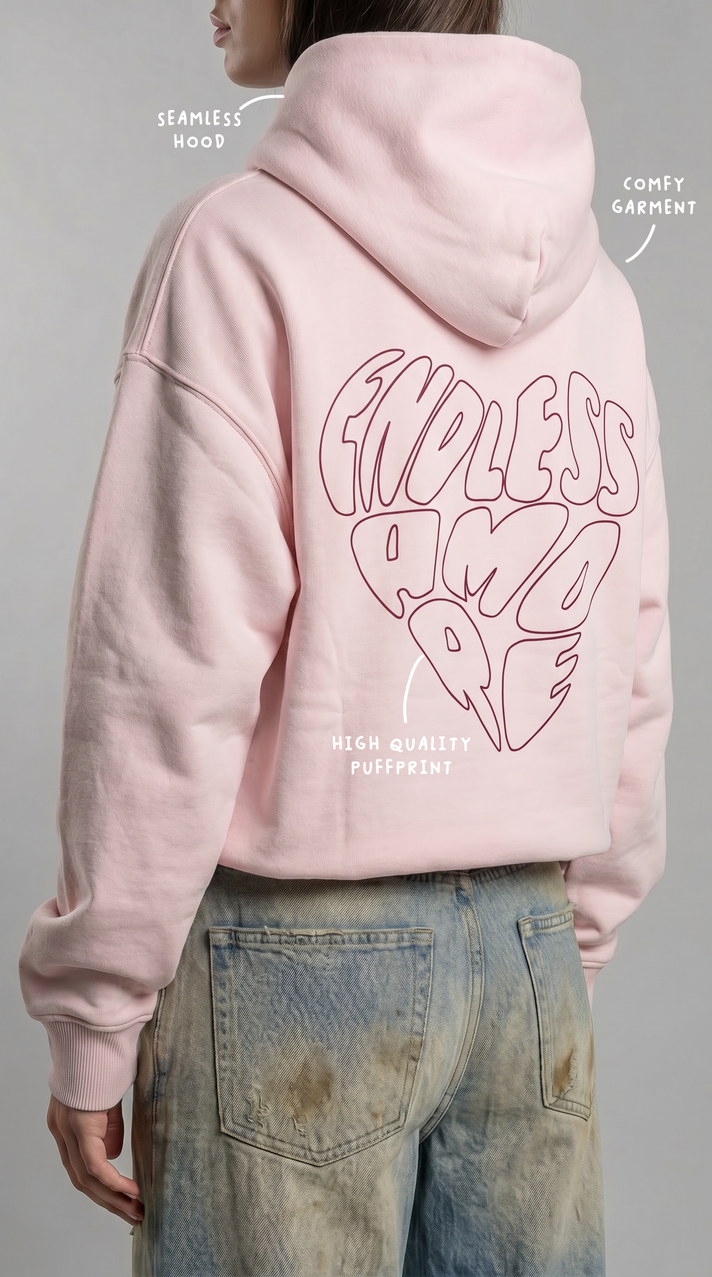 ESSENTIALS HOODIE PINK