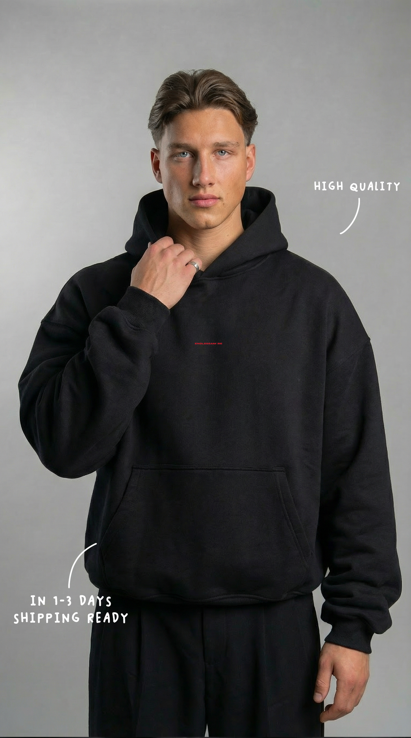 ESSENTIALS HOODIE BLACK